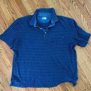 Faherty Blue Striped Men's Polo Shirt